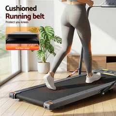 Everfit 2 in 1 Treadmill Electric Walking Pad Under Desk Home Gym Fitness 400mm Grey