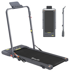 Everfit 2 in 1 Treadmill Electric Walking Pad Under Desk Home Gym Fitness 400mm Grey