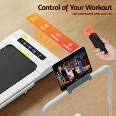 Everfit Treadmill Electric Walking Pad Under Desk Home Gym Fitness 400mm White