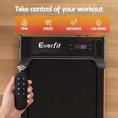 Everfit 3 in 1 Walking Pad Treadmill 12% Incline Under Desk Treadmills for Home Gym With 40cm Wide Belt Black