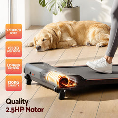 Everfit 3 in 1 Walking Pad Treadmill 12% Incline Under Desk Treadmills for Home Gym With 40cm Wide Belt Black