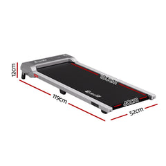 Everfit 3 in 1 Walking Pad Treadmill 12% Incline Under Desk Treadmills for Home Gym With 40cm Wide Belt Sliver