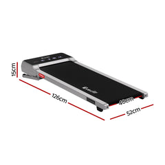 Everfit 3 in 1 Walking Pad Treadmill 20% Auto Incline Under Desk Treadmills for Home Gym With 40cm Wide Belt Sliver