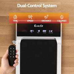 Everfit 3 in 1 Walking Pad Treadmill 20% Auto Incline Under Desk Treadmills for Home Gym With 40cm Wide Belt Sliver