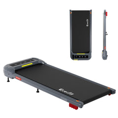Everfit 3 in 1 Treadmill Electric Walking Pad with Incline Under Desk Home Gym Grey