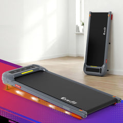 Everfit 3 in 1 Treadmill Electric Walking Pad with Incline Under Desk Home Gym Grey