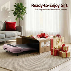 Everfit 3 in 1 Treadmill Electric Walking Pad with Incline Under Desk Home Gym Pink