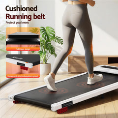Everfit 3 in 1 Treadmill Electric Walking Pad with Incline Under Desk Home Gym White