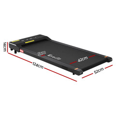 Everfit 2 in 1 Treadmill Electric Walking Pad Under Desk Home Gym Fitness 400mm Black