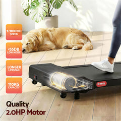 Everfit 2 in 1 Treadmill Electric Walking Pad Under Desk Home Gym Fitness 400mm Black