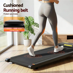 Everfit 2 in 1 Treadmill Electric Walking Pad Under Desk Home Gym Fitness 400mm Black
