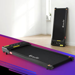 Everfit 2 in 1 Treadmill Electric Walking Pad Under Desk Home Gym Fitness 400mm Black