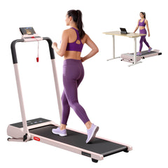 Everfit 3 in 1 Walking Pad Treadmill 20% Auto Incline Under Desk Foldable Treadmills for Home With 40cm Wide Belt Pink