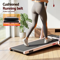 Everfit 3 in 1 Walking Pad Treadmill 20% Auto Incline Under Desk Foldable Treadmills for Home With 40cm Wide Belt Pink