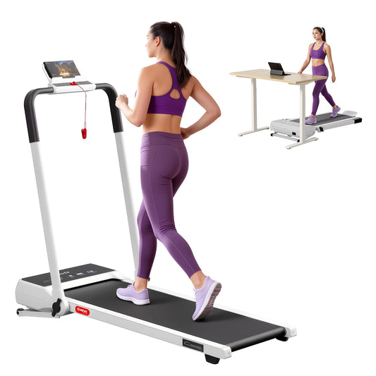 Everfit 3 in 1 Walking Pad Treadmill 20% Auto Incline Under Desk Foldable Treadmills for Home With 40cm Wide Belt White