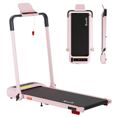 Everfit 3 in 1 Treadmill Electric Walking Pad with Incline Foldable for Home Gym Pink