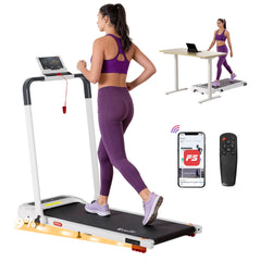 Everfit 3 in 1 Treadmill Electric Walking Pad with Incline Foldable for Home Gym White