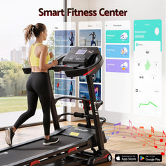 Everfit Treadmill Electric Home Gym Fitness Exercise Machine w/ Sit Up Bar 450mm