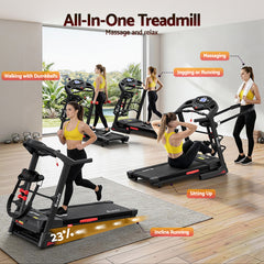Everfit Treadmill Electric Home Gym Fitness Exercise Machine w/ Massager 480mm