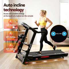 Everfit Treadmill Electric Home Gym Fitness Exercise Machine w/ Massager 480mm