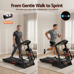 Everfit Treadmill Electric Home Gym Fitness Exercise Machine w/ Massager 480mm