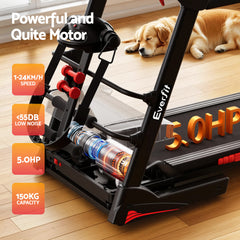 Everfit Treadmill Electric Home Gym Fitness Exercise Machine w/ Massager 480mm