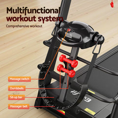Everfit Treadmill Electric Home Gym Fitness Exercise Machine w/ Massager 480mm