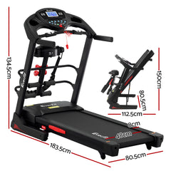 Everfit Treadmill Electric Home Gym Fitness Exercise Machine w/ Massager 480mm