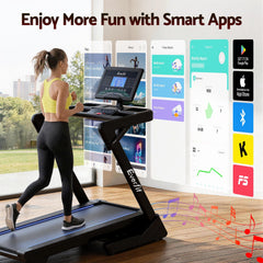 Everfit 500mm Wide Belt Treadmill 30% Auto Incline Foldable Treadmills for Home with LED Lights