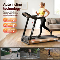 Everfit Treadmill Electric Auto Incline Home Gym Fitness Exercise Machine 450mm