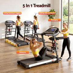 Everfit Treadmill Electric Home Gym Fitness Exercise Machine w/ Massager 450mm