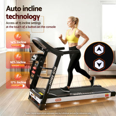 Everfit Treadmill Electric Home Gym Fitness Exercise Machine w/ Massager 450mm