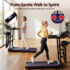 Everfit Treadmill Electric Home Gym Fitness Exercise Machine w/ Massager 400mm