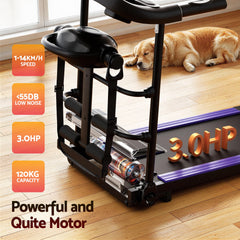 Everfit Treadmill Electric Home Gym Fitness Exercise Machine w/ Massager 400mm