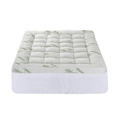 Giselle Bedding 1500GSM Pillowtop Mattress Topper Bamboo Mattress Pad for Back Pain Relief Washable 11cm Thick Bed Cover with 45cm Deep Pocket Double