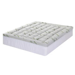 Giselle Bedding 1500GSM Pillowtop Mattress Topper Bamboo Mattress Pad for Back Pain Relief Washable 11cm Thick Bed Cover with 45cm Deep Pocket King