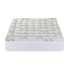 Giselle Bedding 1500GSM Pillowtop Mattress Topper Bamboo Mattress Pad for Back Pain Relief Washable 11cm Thick Bed Cover with 45cm Deep Pocket King