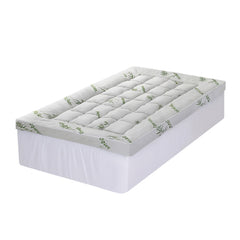 Giselle Bedding 1500GSM Pillowtop Mattress Topper Bamboo Mattress Pad for Back Pain Relief Washable 11cm Thick Bed Cover with 45cm Deep Pocket Single