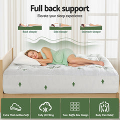 Giselle Bedding 5cm Pillowtop Mattress Topper 1000GSM Thick Soft Bamboo Cooling Pad for Back Pain Relief & Guest Bed, Washable Overfilled Cover with 45cm Deep Pocket King