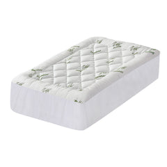 Giselle Bedding 5cm Pillowtop Mattress Topper 1000GSM Thick Soft Bamboo Cooling Pad for Back Pain Relief & Guest Bed, Washable Overfilled Cover with 45cm Deep Pocket King Single