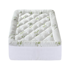 Giselle Bedding 5cm Pillowtop Mattress Topper 1000GSM Thick Soft Bamboo Cooling Pad for Back Pain Relief & Guest Bed, Washable Overfilled Cover with 45cm Deep Pocket King Single