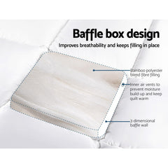 Giselle Bedding 5cm Bamboo Pillowtop Mattress Topper 1000GSM Mattress Pad for Back Pain Relief Washable Breathable Protector with 45cm Deep Pocket King Single