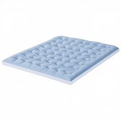 Giselle Bedding Pillowtop Mattress Topper 5cm Reversible Cooling & Soft Coral Fleece Pad for Back Pain Relief, Washable Skin-friendly Bed Protector with 45cm Deep Pocket King