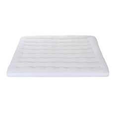Giselle Bedding Pillowtop Mattress Topper 5cm Reversible Cooling & Soft Coral Fleece Pad for Back Pain Relief, Washable Skin-friendly Bed Protector with 45cm Deep Pocket King