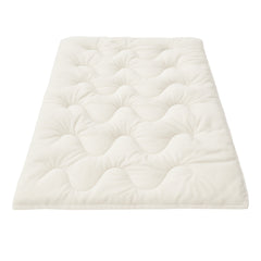Giselle Bedding Pillowtop Mattress Topper 5cm Reversible Cooling & Soft Coral Fleece Pad for Back Pain Relief, Washable Skin-friendly Bed Protector with 45cm Deep Pocket Single