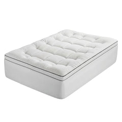 Giselle Bedding Double Mattress Topper 5cm Coral Fleece