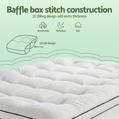 Giselle Bedding Double Mattress Topper 5cm Coral Fleece