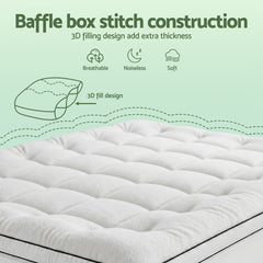 Giselle Bedding Queen Mattress Topper 5cm Coral Fleece