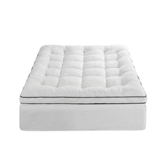Giselle Bedding Single Mattress Topper 5cm Coral Fleece