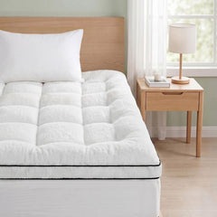 Giselle Bedding Single Mattress Topper 5cm Coral Fleece